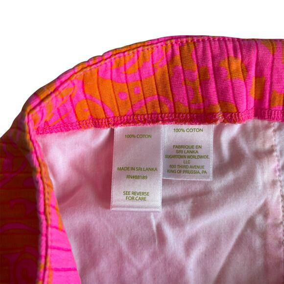 Lilly Pulitzer Liza Shorts in Pop Pink and Orange Seaesta Preppy Women’s Size 10 - Picture 5 of 7